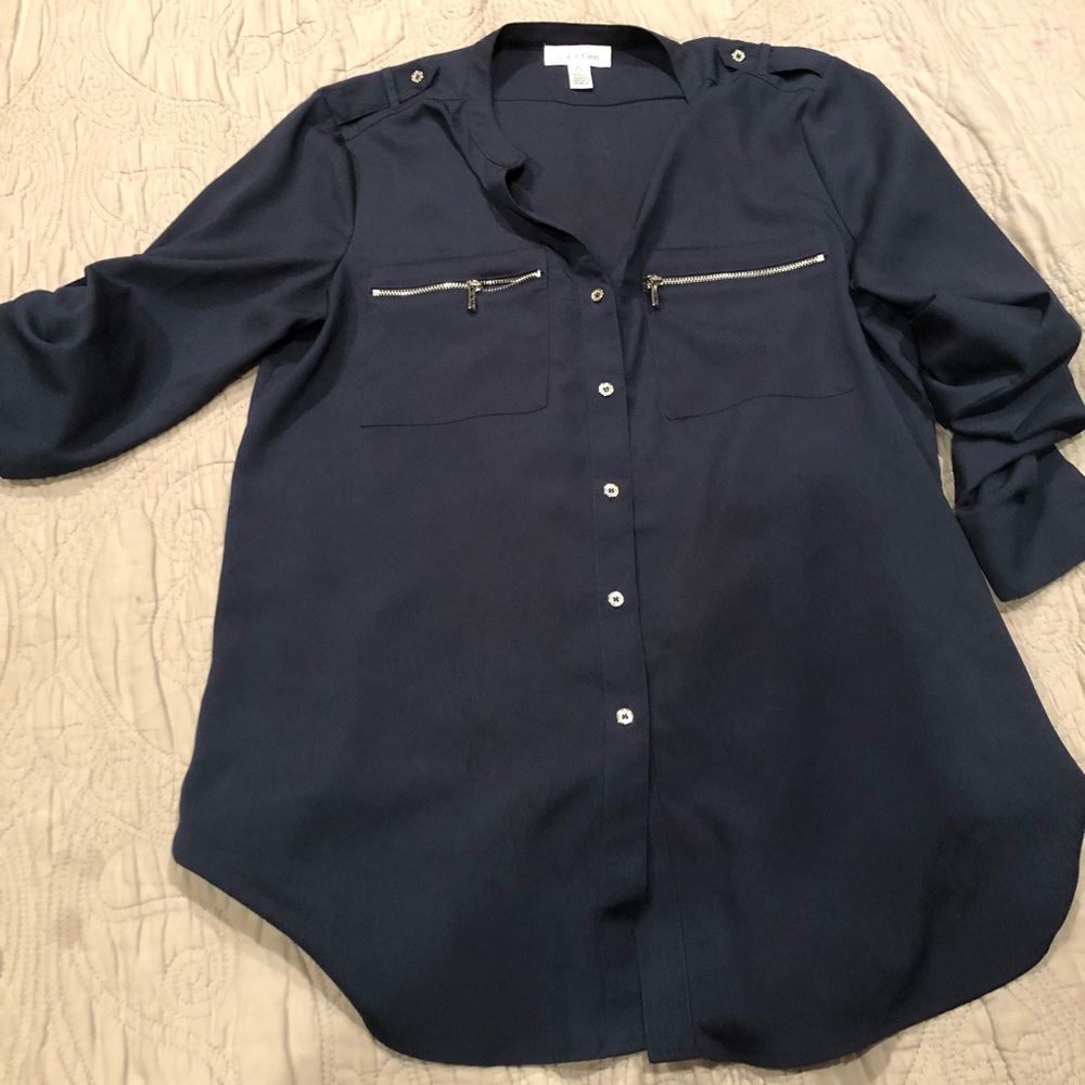 Calvin Klein button down blue shirt medium